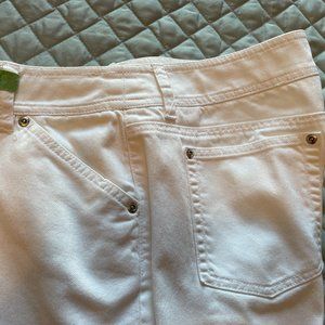 Jones New York Women's White Stretch Capris